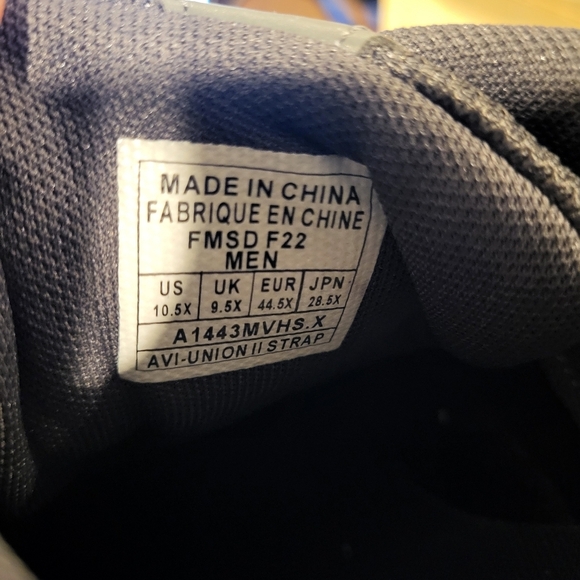 Avia Mens Avi Union II Strap Grey Safety Shoes Men’s Size 10.5X Wide - Picture 4 of 8